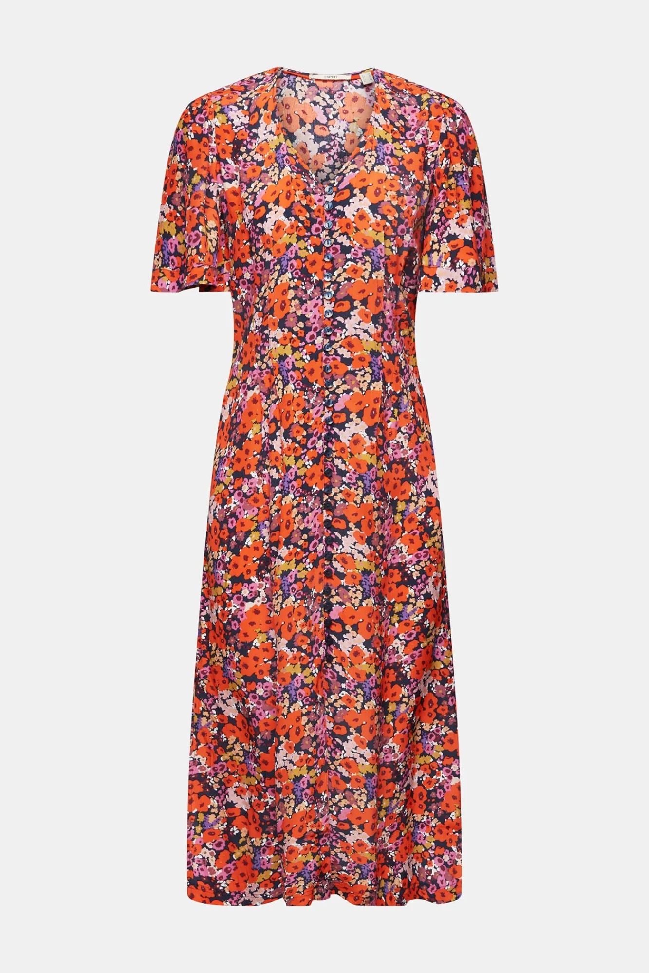Vestido Midi Multicolor Flores^Esprit New