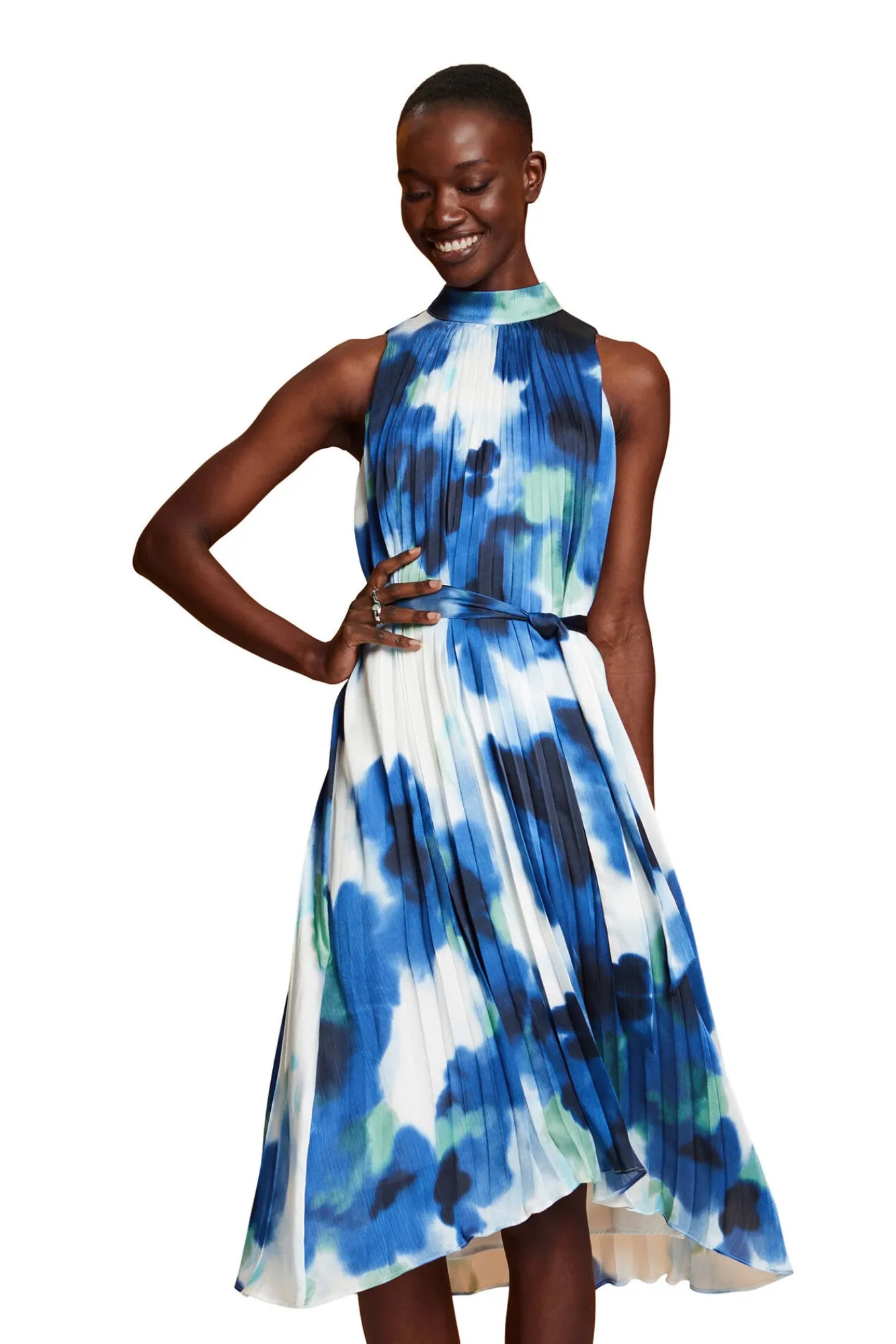 Vestido Midi Plisado Estampado Floral^Esprit Flash Sale
