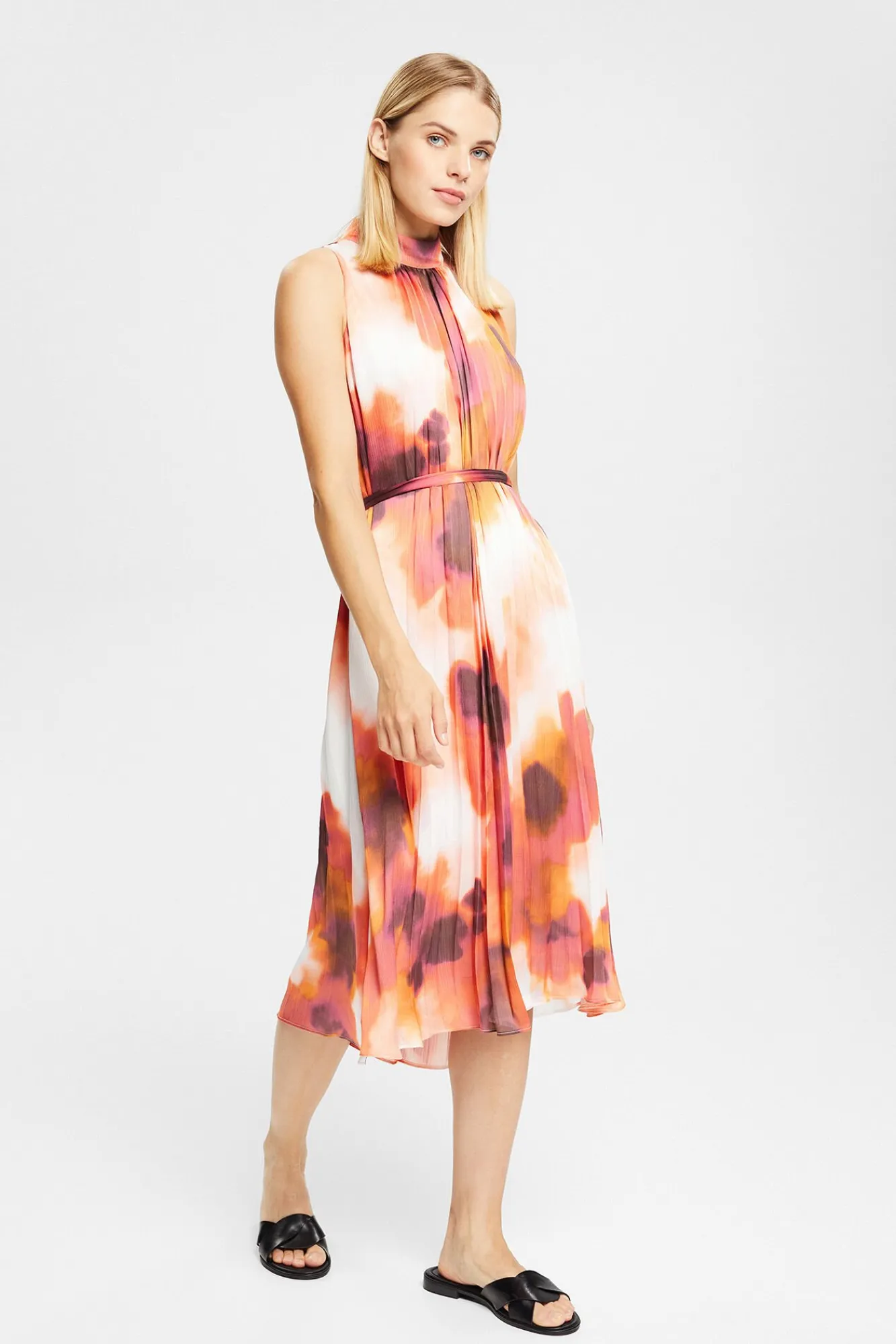 Vestido Midi Plisado Estampado Floral^Esprit Store