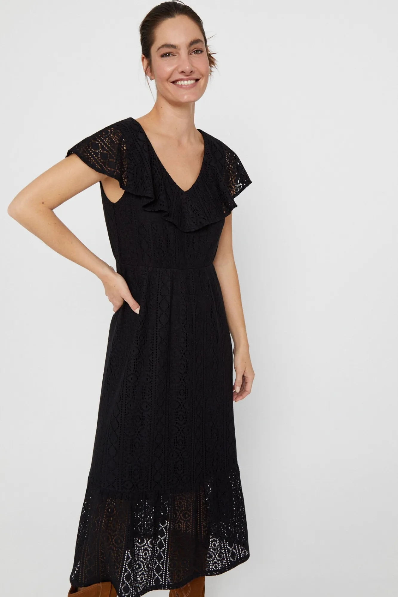 Vestido Punto Calado^Cortefiel Cheap