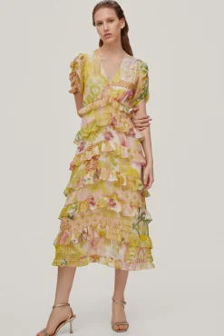 Vestido Vaporoso Volantes^Pedro del Hierro Clearance