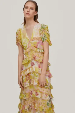 Vestido Vaporoso Volantes^Pedro del Hierro Clearance
