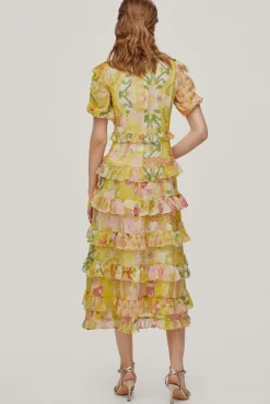 Vestido Vaporoso Volantes^Pedro del Hierro Clearance