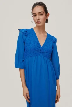 Vestido Viscosa Y Algodon Bordado^Pedro del Hierro Hot