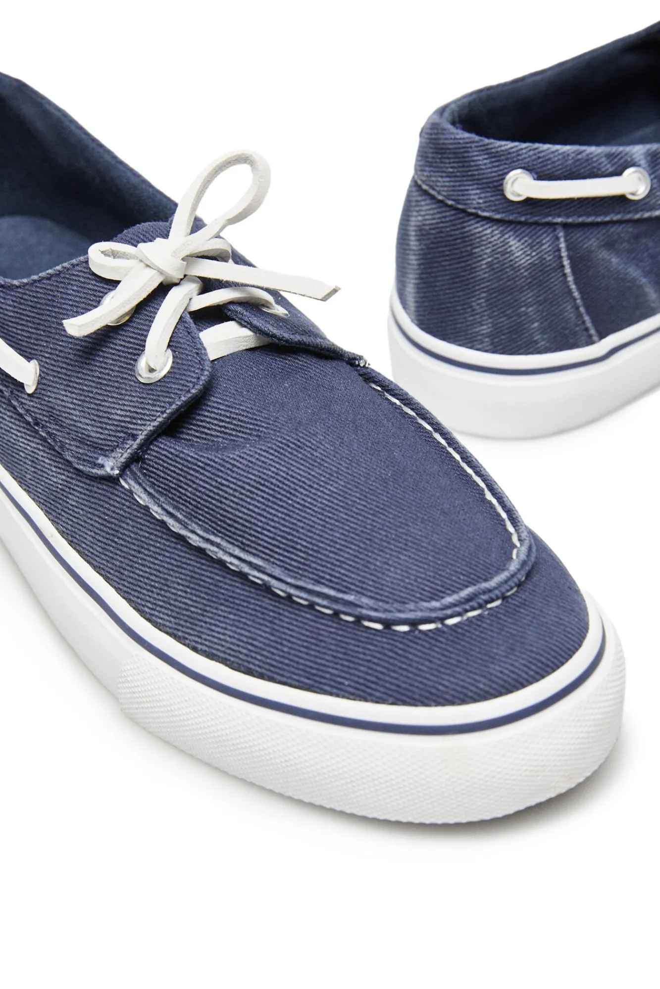 Zapato Nautico Algodon Lavado^Ooto Fashion
